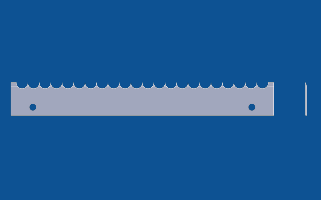 12" dlouhý rovný nůž s vlnitými zuby, číslo dílu 91053